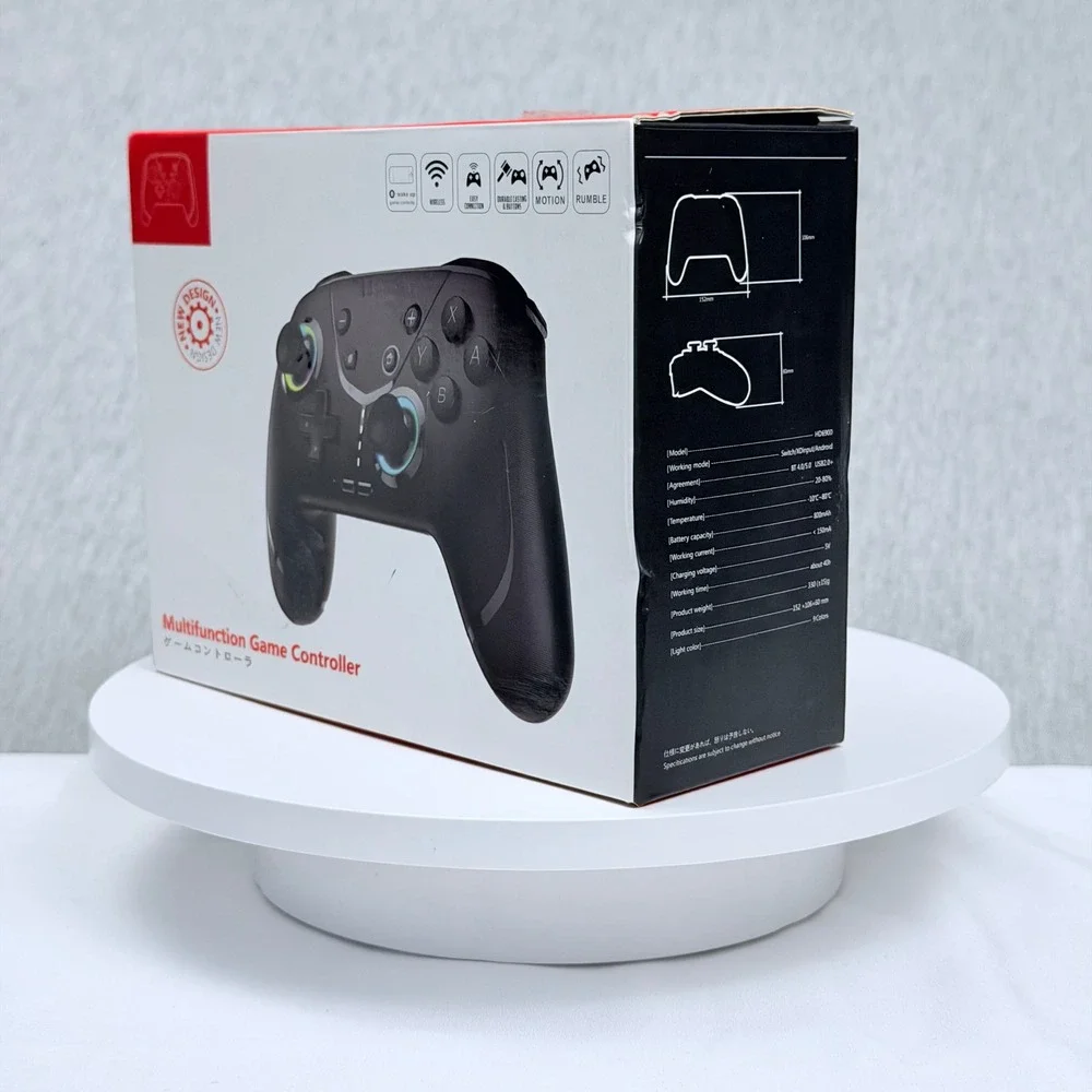 GMBACK HD6900 Wireless Game Controller for Nintendo Switch OLED Android PC Black